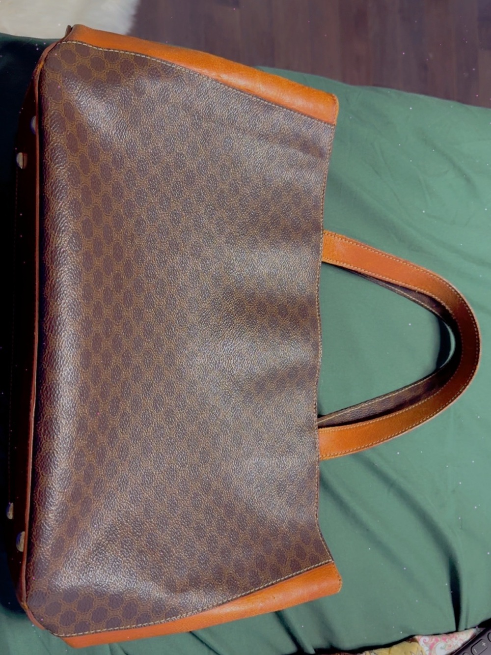 Vintage CELINE Macadam Tote Bag | Made in Italy | Brown Monogram Canvas